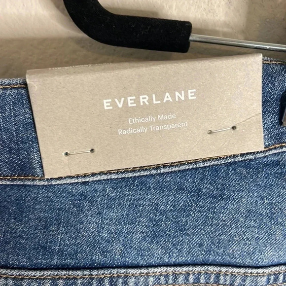 NWT Everlane The Cheeky Jean High Rise Raw Edge Size 34 - Picture 6 of 9